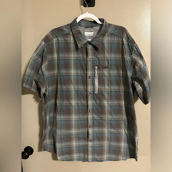 Columbia omniwick plaid shirt sleeve button down size XXL - Picture 1 of 6